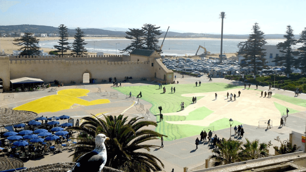 Moulay Hassan Square in Essaouira, vibrant gathering place among Essaouira best attractions